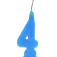 Vela Aniversário Número nº 4 Azul