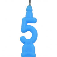 Vela Aniversário Número nº 5 Azul