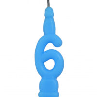 Vela Aniversário Número nº 6 Azul