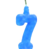 Vela Aniversário Número nº 7 Azul
