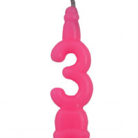 Vela Aniversário Número nº 3 Rosa