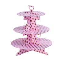 Suporte para Doces e Cupcakes POÁ ROSA C MARROM