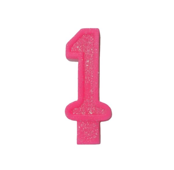 Vela Aniversário BIG nº 1 Rosa