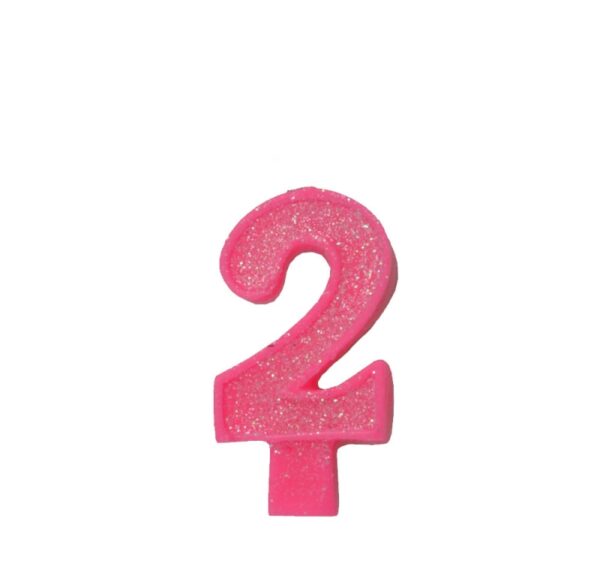 Vela Aniversário BIG nº 2 Rosa