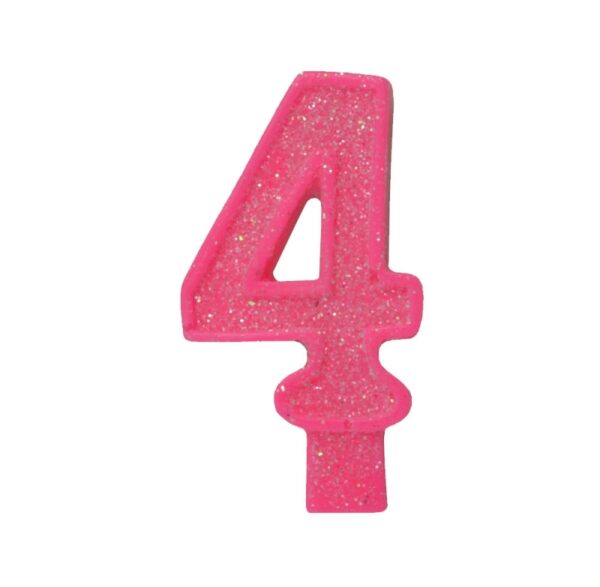 Vela Aniversário BIG nº 4 Rosa