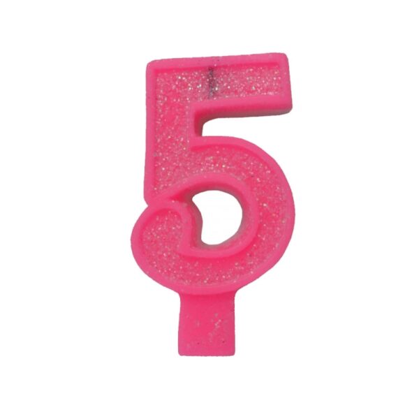 Vela Aniversário BIG nº 5 Rosa