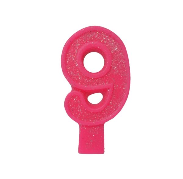 Vela Aniversário BIG nº 9 Rosa
